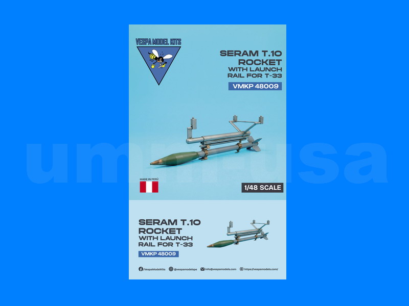 VMKP48009 SERAM T.10 Rockets & Launch Rails for T-33/AT-33 Shooting Star 1/48